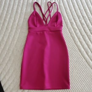Magenta mini dress